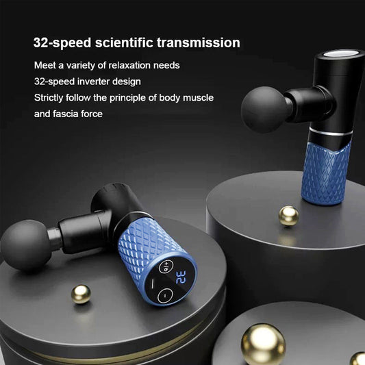 LCD Massage Gun with 4 Attachments