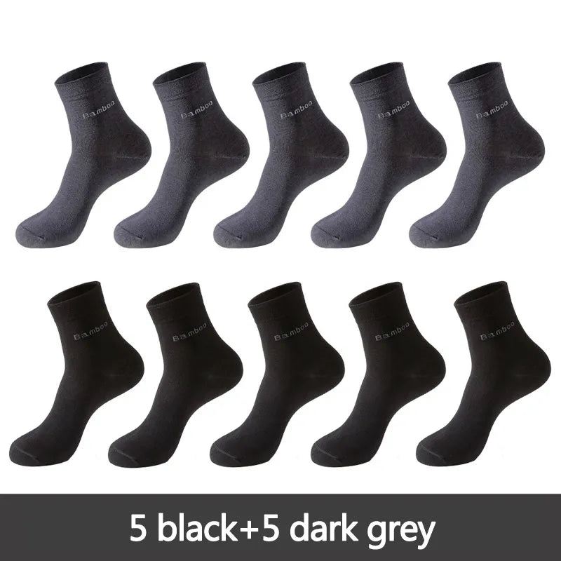 10 Pairs Men's Bamboo Socks