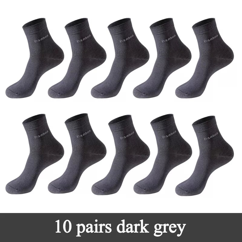 10 Pairs Men's Bamboo Socks