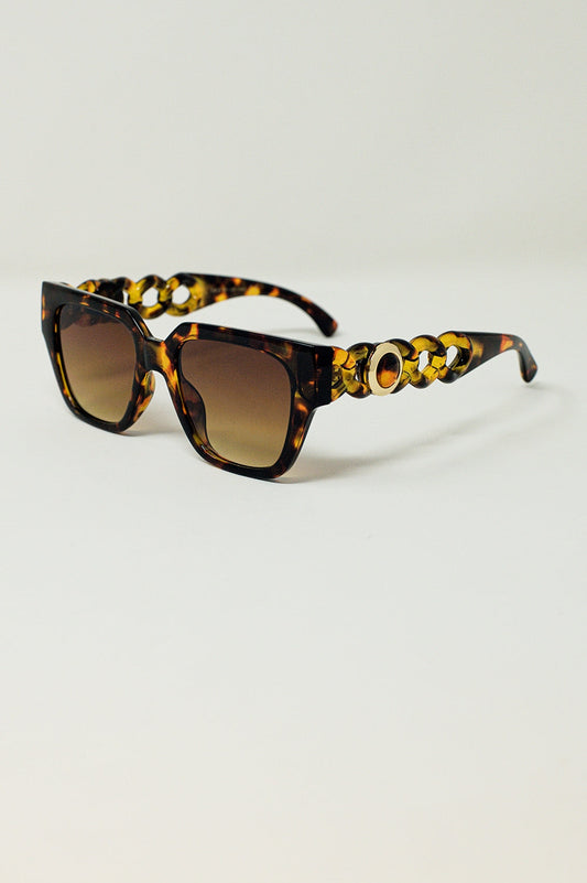 Oversized Cat Eye Sunglasses in Vintage Brown