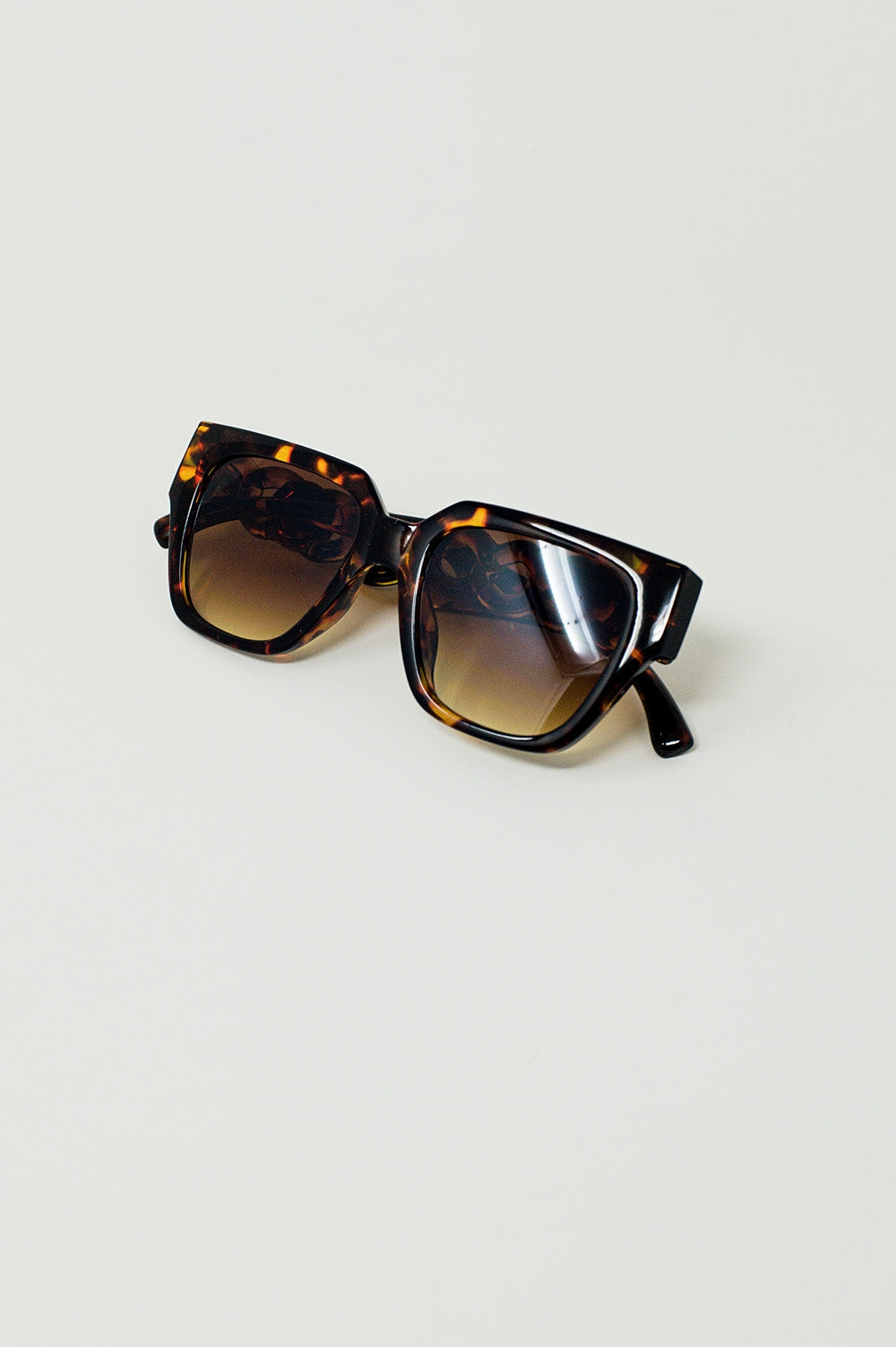 Oversized Cat Eye Sunglasses in Vintage Brown