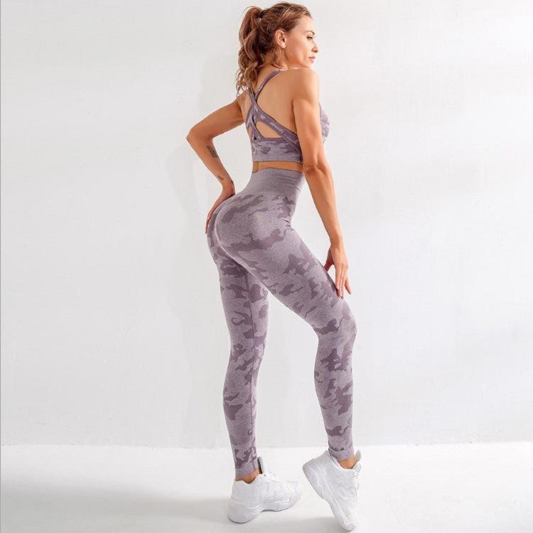 3pcs Women's Camo Yoga Set