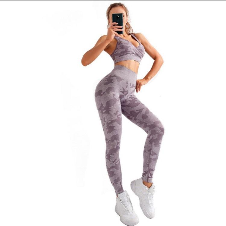 3pcs Women's Camo Yoga Set