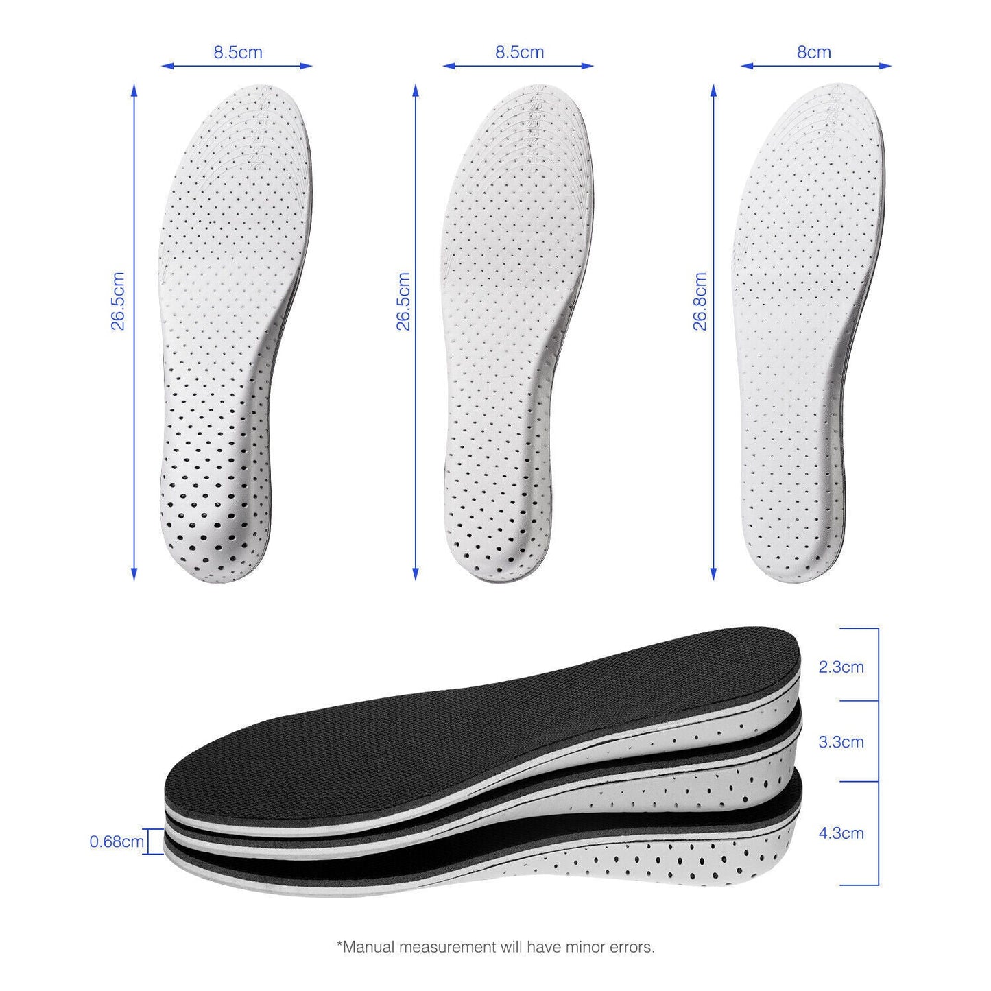 Unisex Invisible Height Increase Insoles