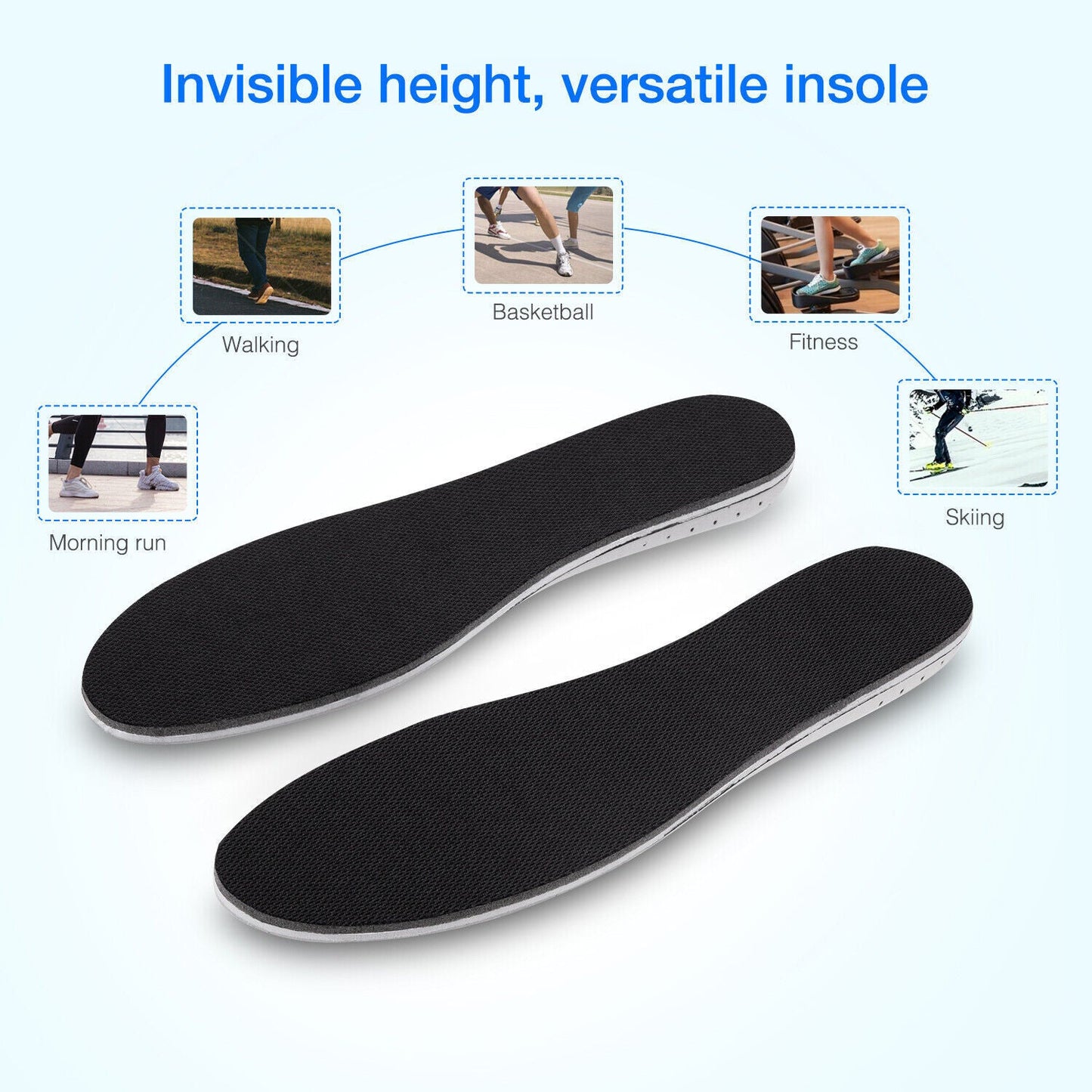 Unisex Invisible Height Increase Insoles