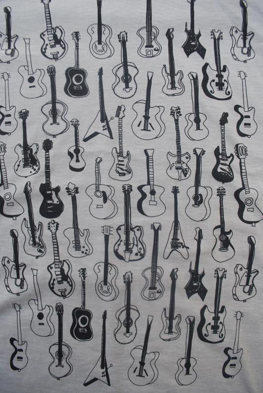 Guitars Pattern Heather Stone T-Shirt