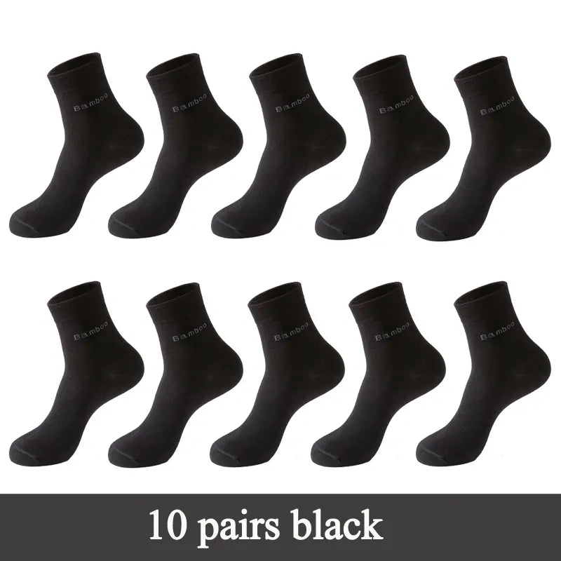 10 Pairs Men's Bamboo Socks