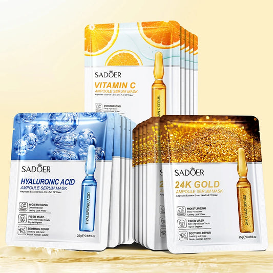 24K Gold Hyaluronic Acid Firming Face Mask (pack of 15)