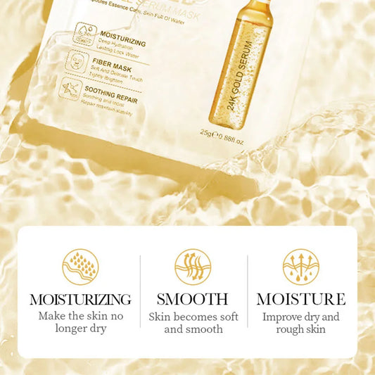 24K Gold Hyaluronic Acid Firming Face Mask (pack of 15)