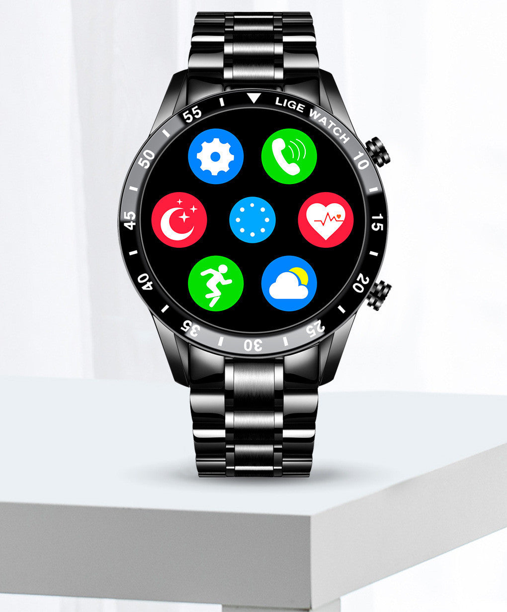Multi-PurposeSmart Watch with Stainless Steel Wristband