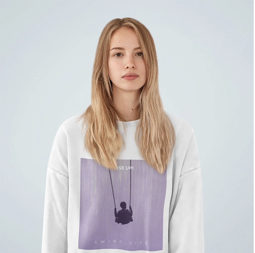 Womens Purple Design Sweatshirt