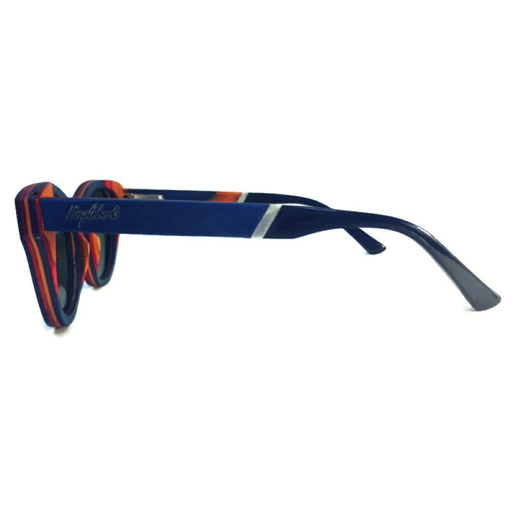 Beach Bound Skateboard Wood & Acetate Polarized Sunglasses