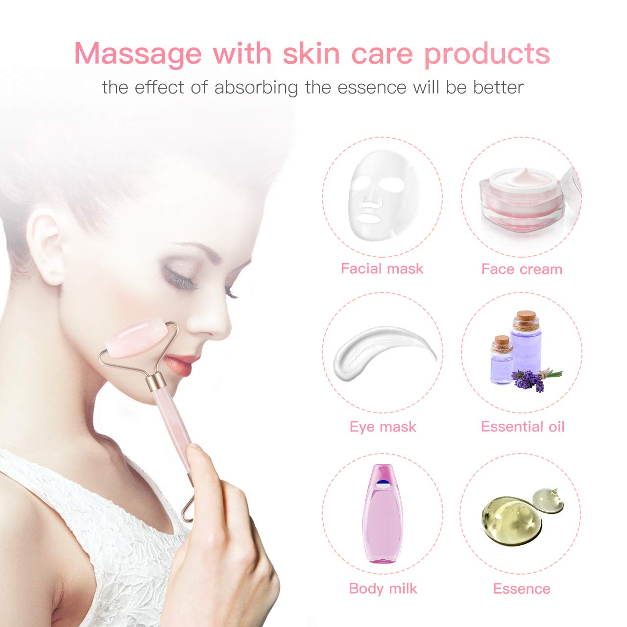 Portable Crystal Facial Massage Roller