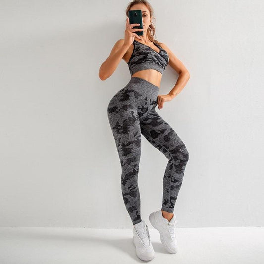 3pcs Women's Camo Yoga Set